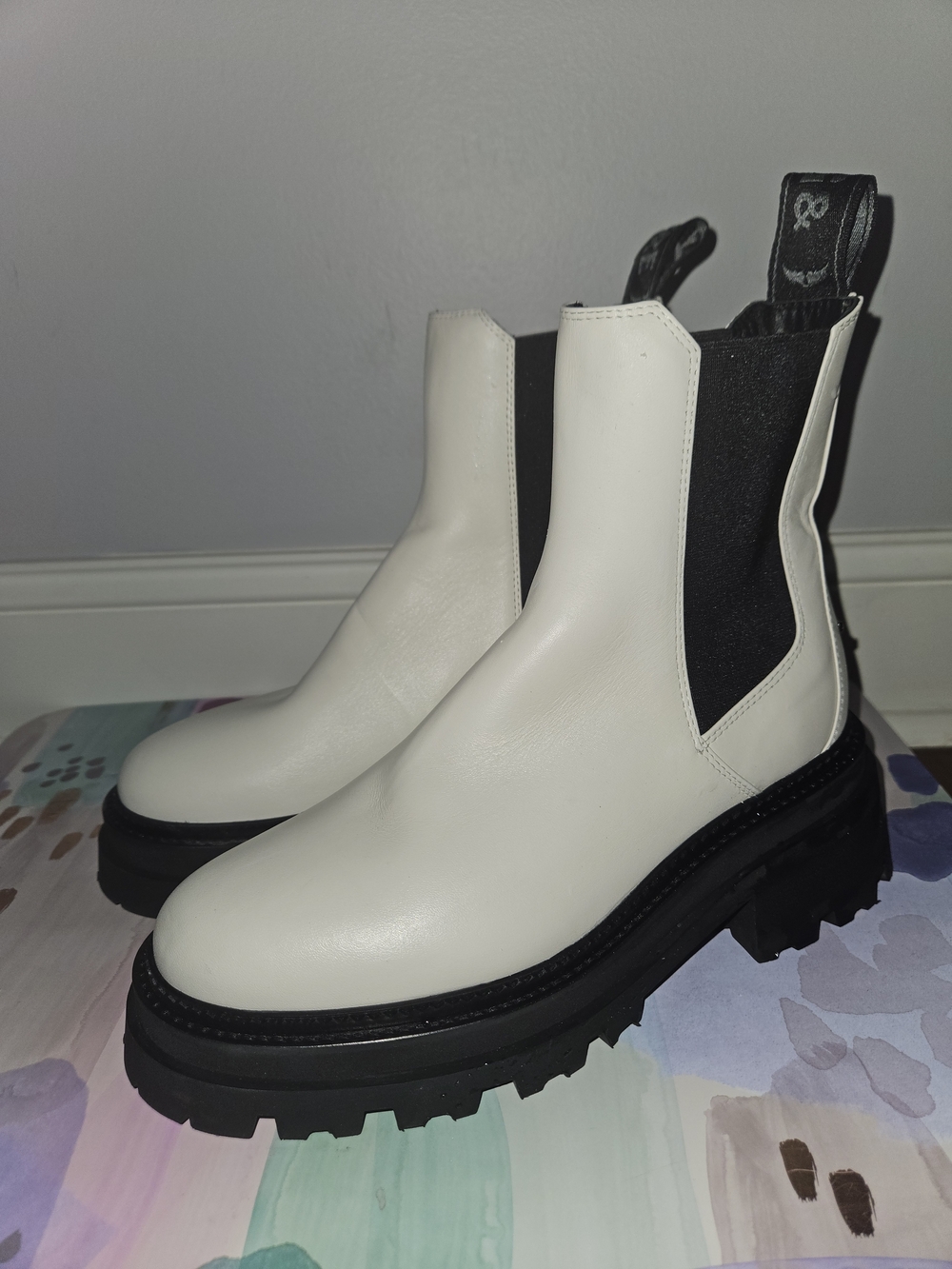 Zadig&Voltaire White Lug-Sole Chelsea Boots